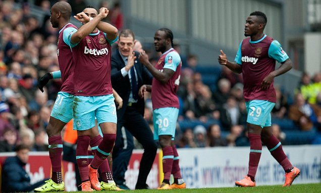 Feb 21st 2016 - Blackburn, UK - BLACKBURN V WEST HAM - West Ham Payet scores 1-2 PIcture by Ian Hodgson/Daily Mail