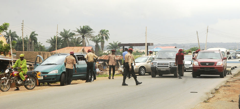 PIC.23. FEDERAL ROAD SAFETY CORPS OFFICERS, DURING AN INTER-COMMAND PATROL BETWEEN OSUN AND OYO STATES, IN IBADAN ON TUESDAY (18/8/15). 6029/18/8/15/MO/JAU/BJO/NAN