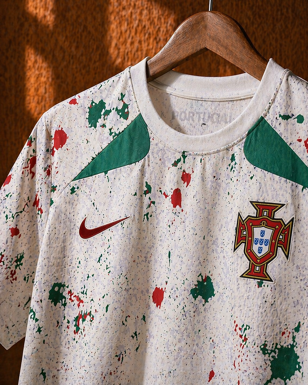 Miniature : Maillot Portugal 2026 – Édition Blanche Motifs Premium