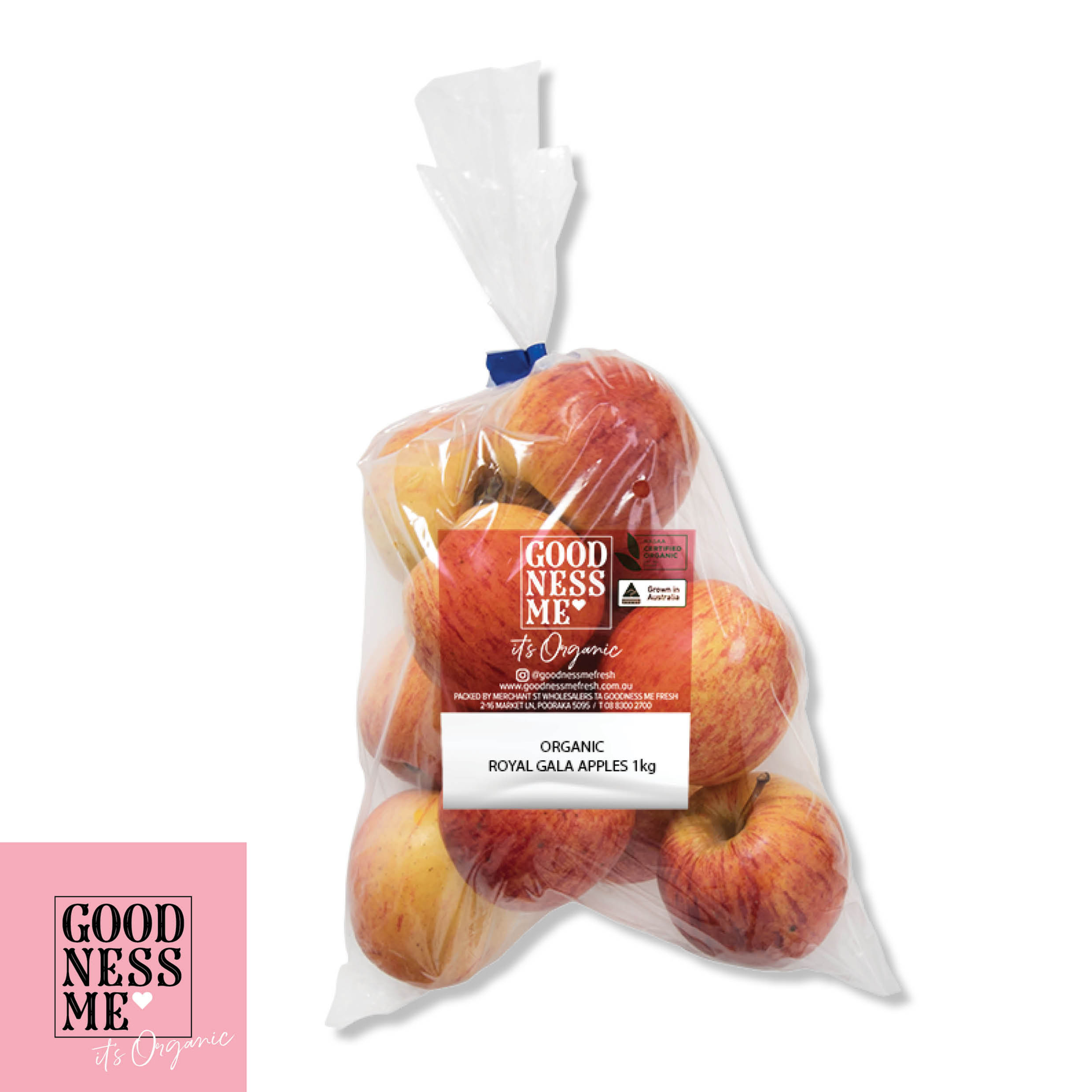 GOODNESS ME ORGANIC ROYAL GALA APPLES – 1KG BAG