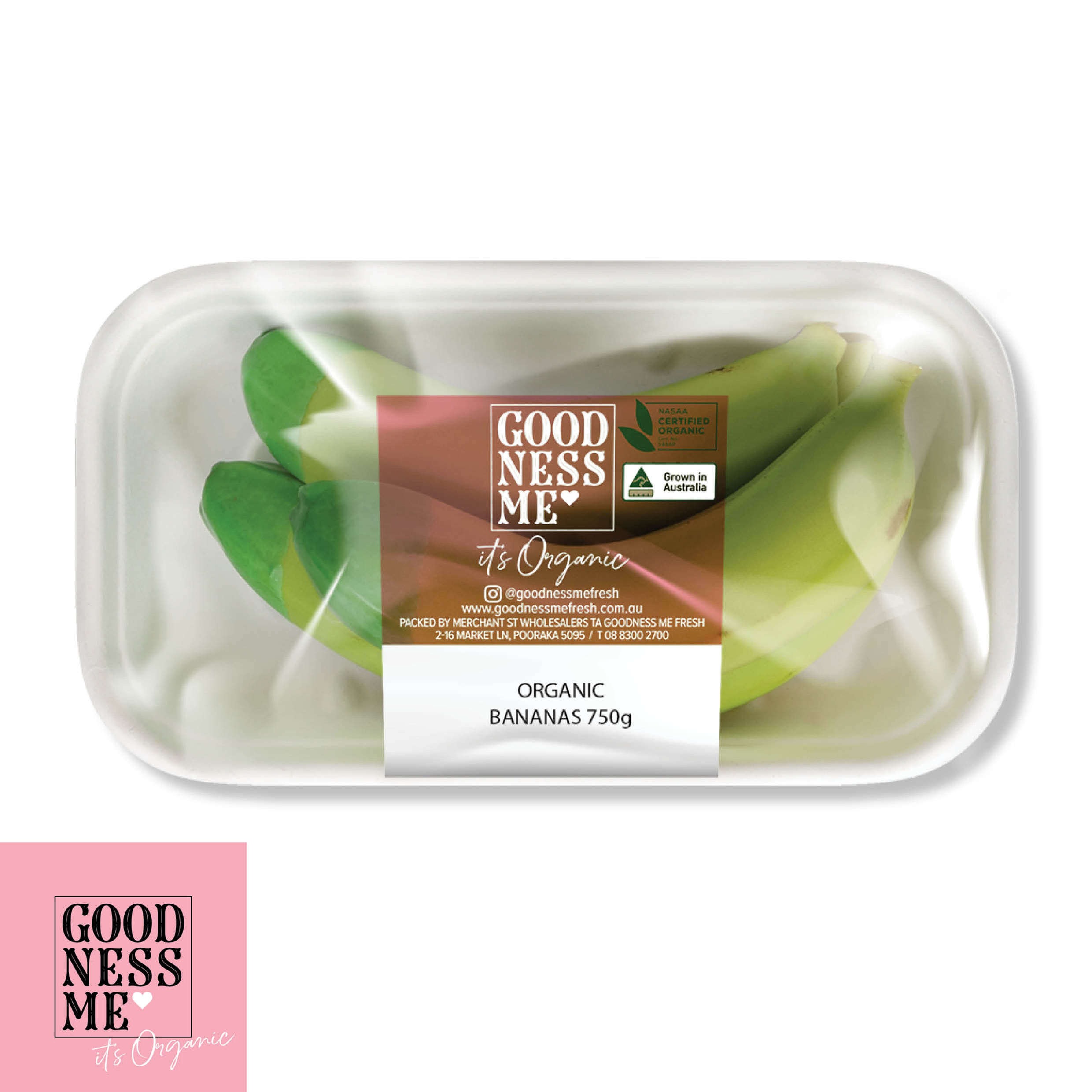 GOODNESS ME ORGANIC BANANAS – 750G PREPACK