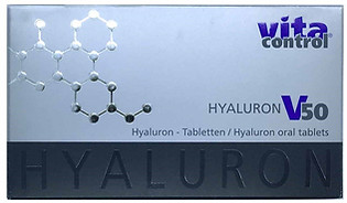 Hyaluron V50 Tabletten – hochdosiertes Nahrungsergänzungsmittel mit Hyaluronsäure für pralle, hydratisierte Haut bei SHB