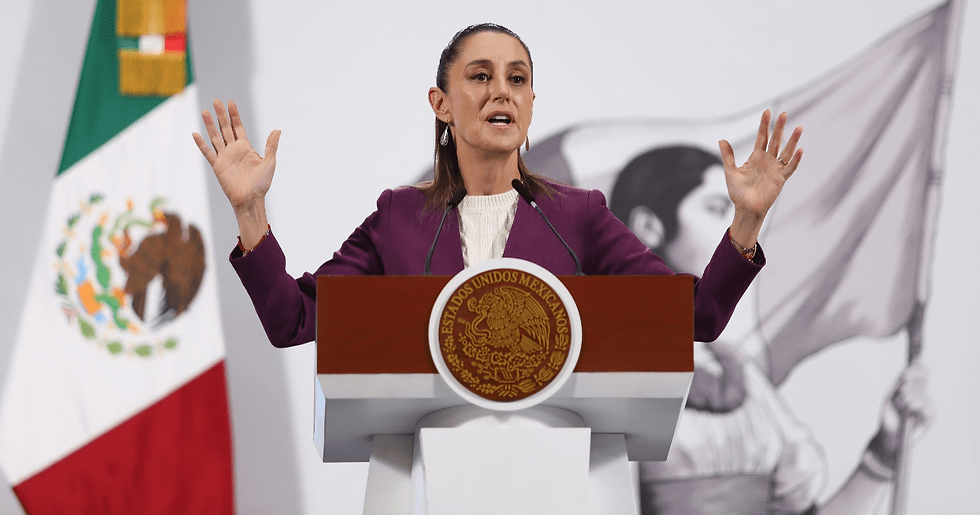 La presidenta Claudia Sheinbaum durante su conferencia de este jueves 14 de agosto, desde Palacio Nacional.