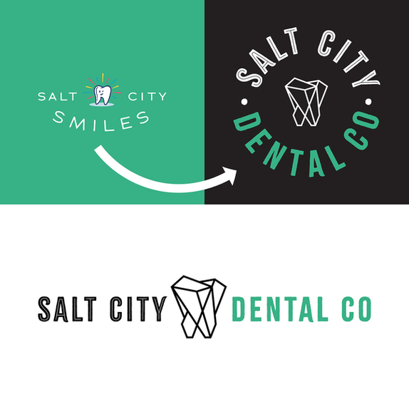 Professional healthcare branding and clinic signage design for Salt City Dental Co. in Downtown Syracuse.