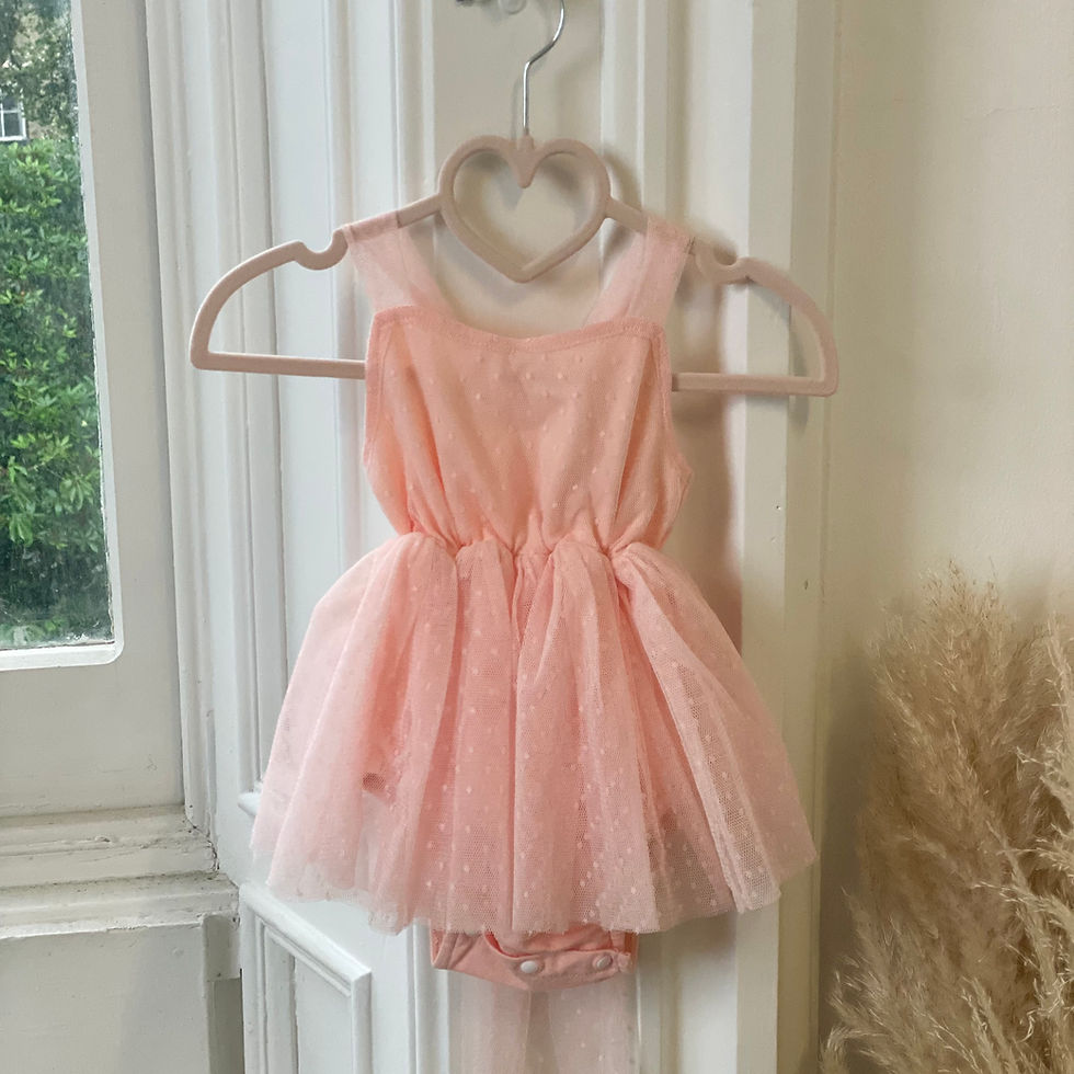 PEARL Peach Tutu Romper