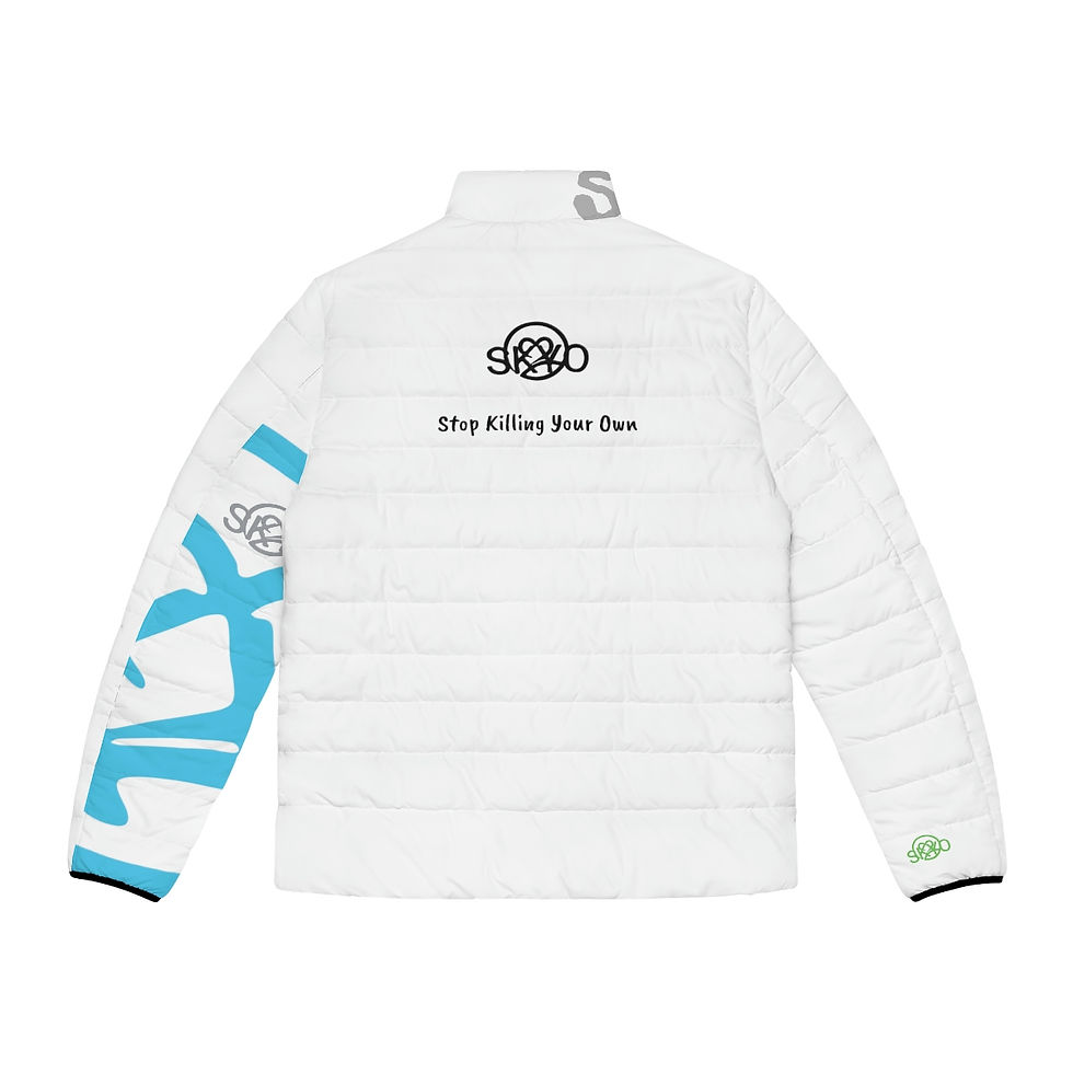 Thumbnail: Men's Puffer Jacket (AOP) White