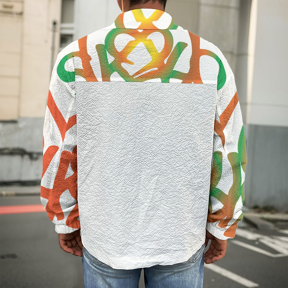Thumbnail: All-Over Print Men's Casual Lapel Jacket