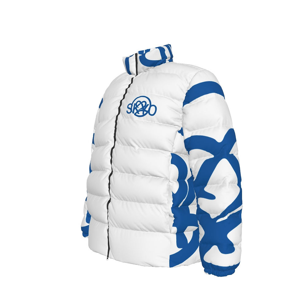 Thumbnail: All-Over Print Unisex Stand collar slim down jacket