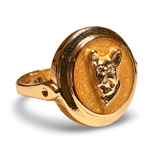 Vintage Signet Bulldog Unisex Ring | Frenchiebling