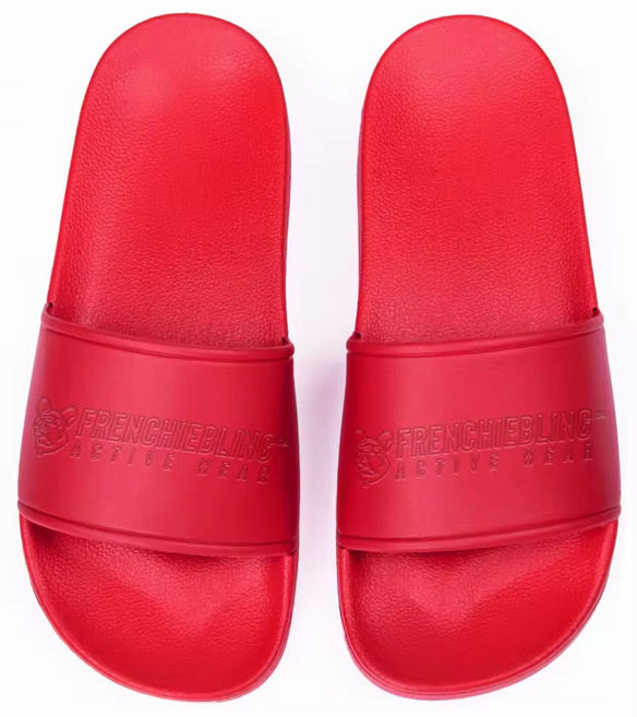 Thumbnail: Summer Unisex Embellished Logo Sandals by FrenchieBlingTM