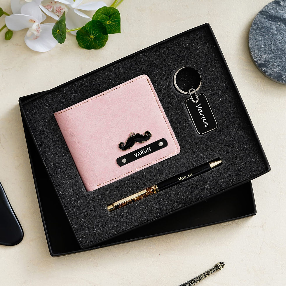 Thumbnail: Wallet, Metal keychain and Pen combo in 6 colour