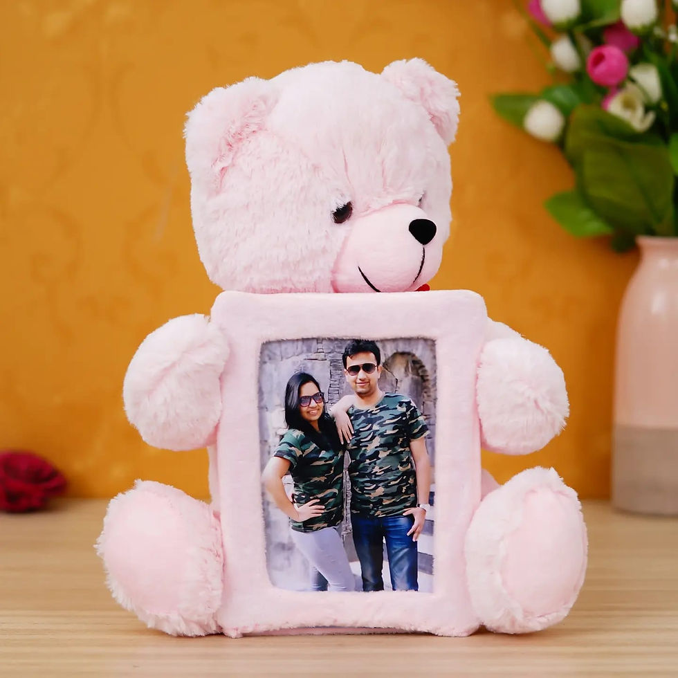 Thumbnail: Teddy with photo frame