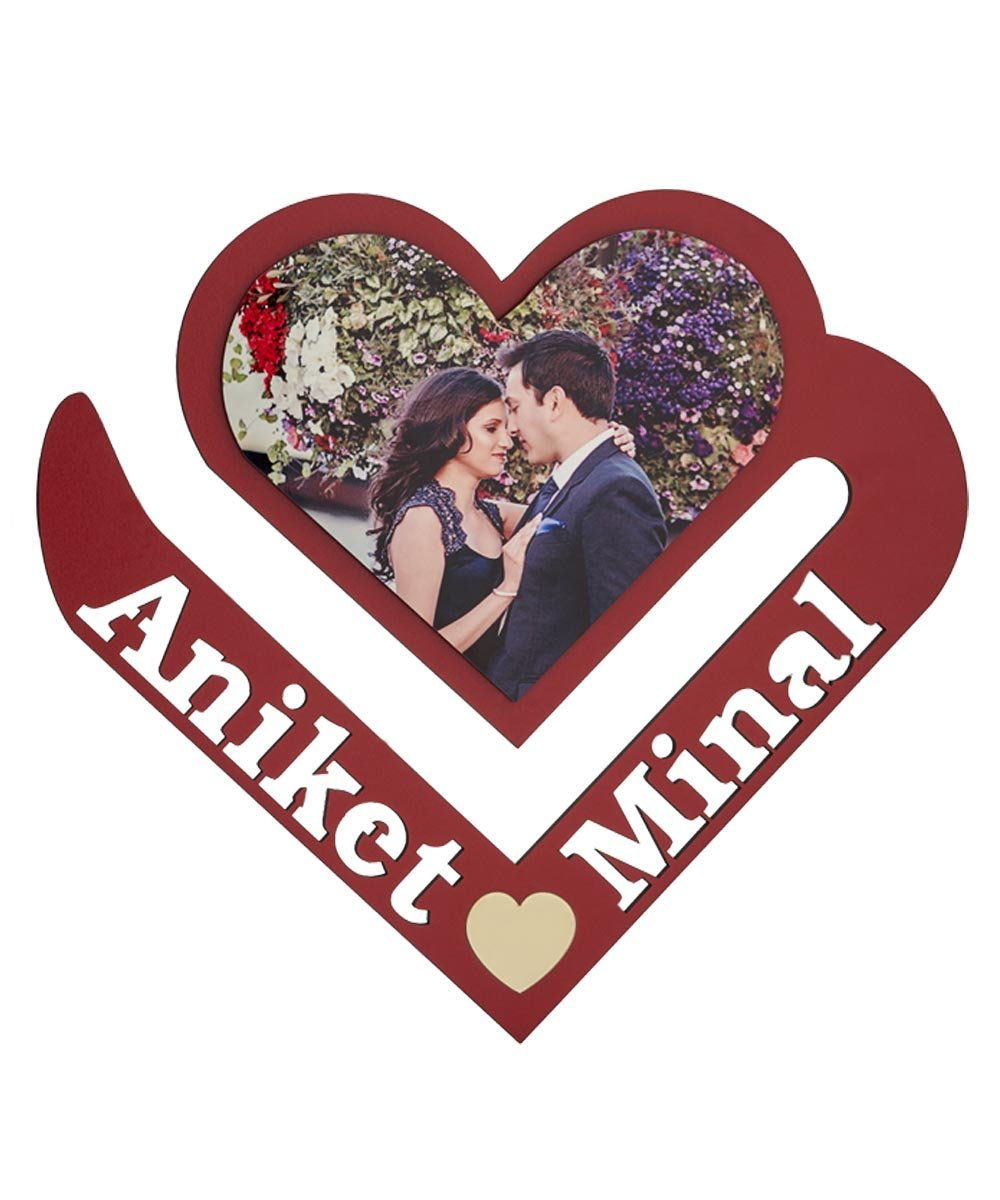 HEART SHAPE FRAME WITH PHOTO & NAME