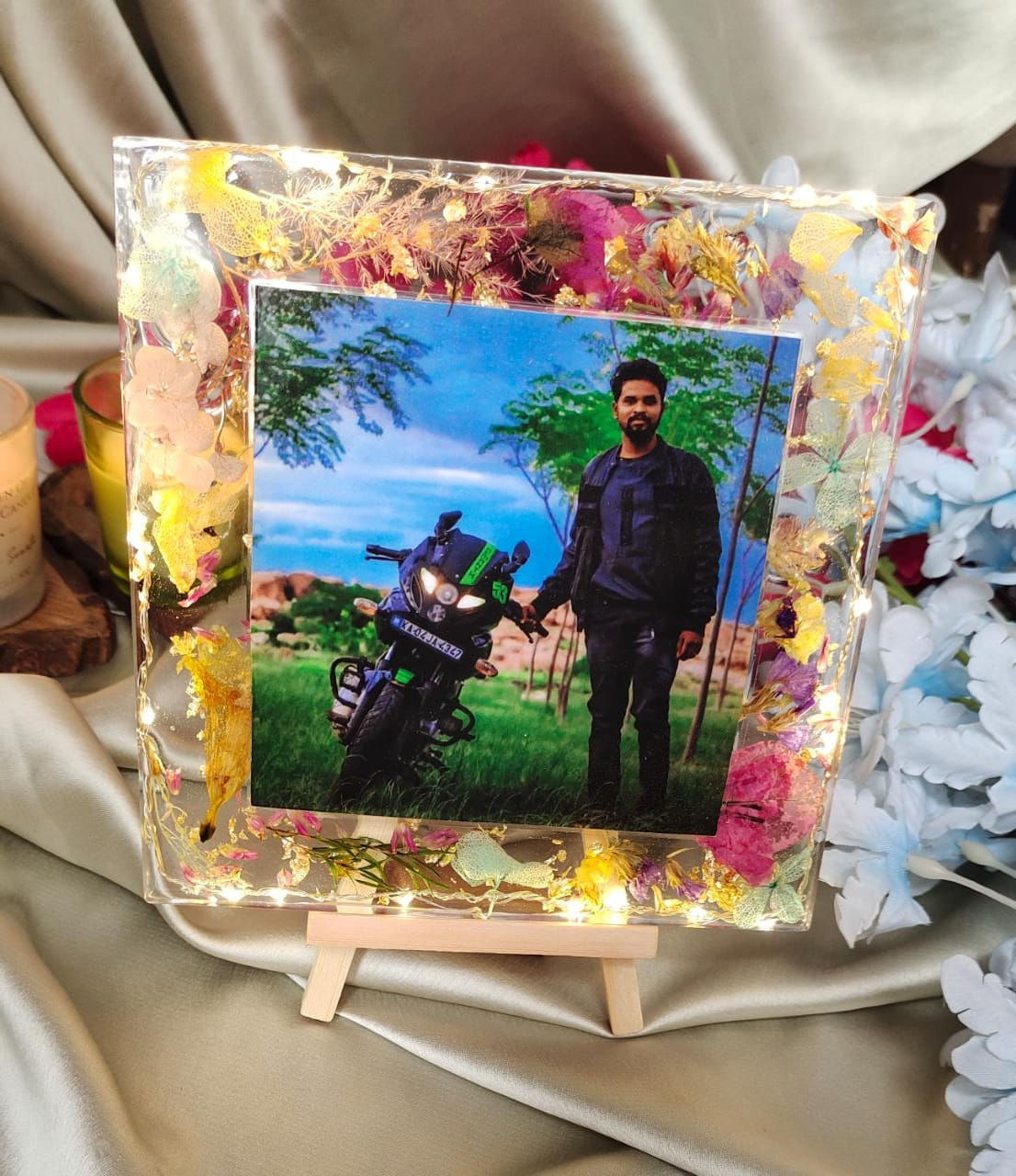 Square Resin Table Top(Size - 6 inch)