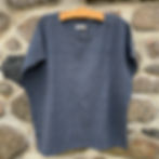 Indigo-Navy Chobi Sleeve Top