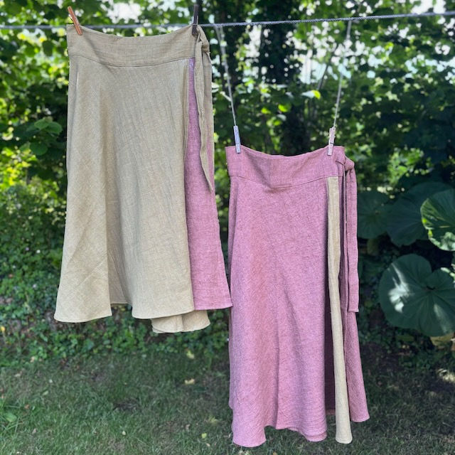 Wild Flow Wrap Skirt - Natural Dyed Organic Cotton Hemp