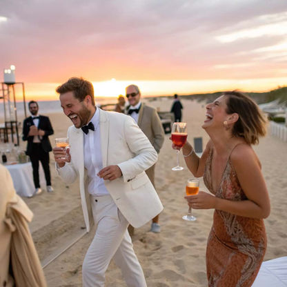 Grupo de invitados celebrando en un evento social