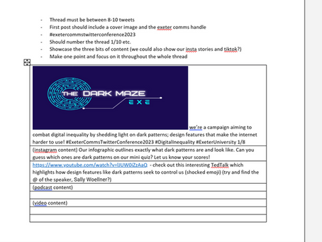 Week 10 - Twitter conference – Production manager 