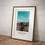 Thumbnail: Framed print displays Stanage Edge Peak District landscape on wooden floor