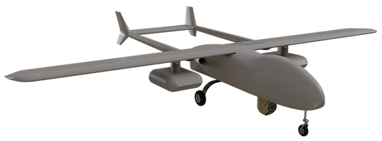 Rendered image of the LSS-80 Single Engine UAV