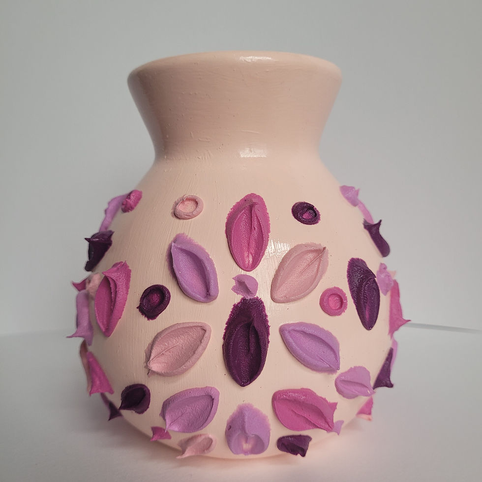 Thumbnail: Warm Peach Ceramic Bulb Vase