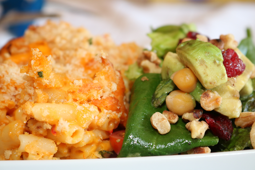 Bajan Macaroni and Shakk Salad