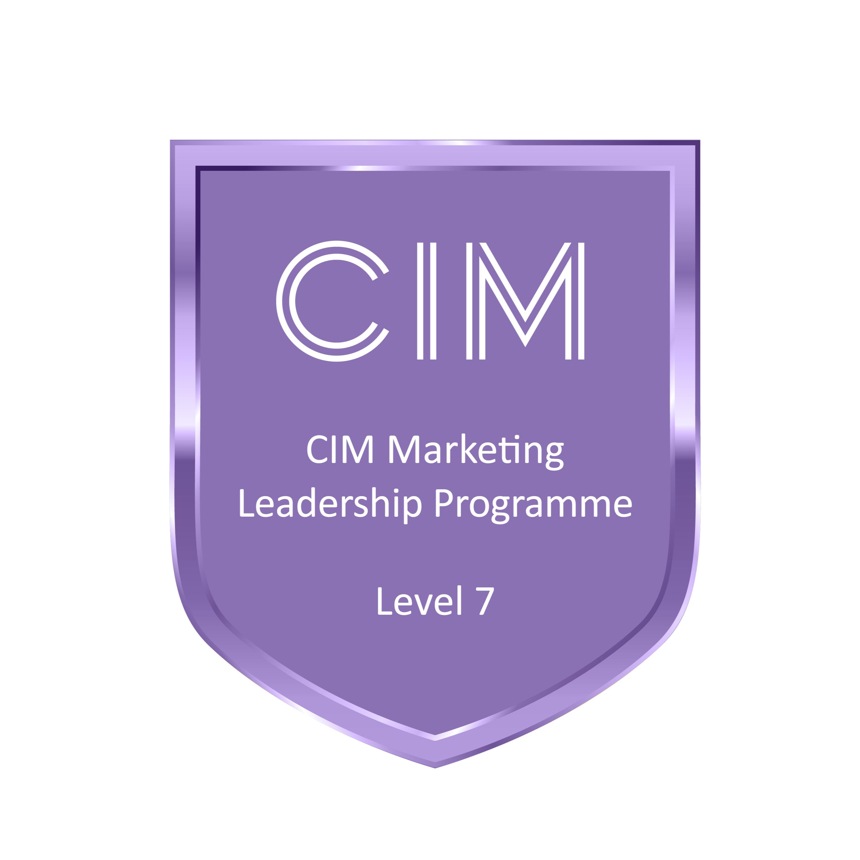 Chartered Institute of Marketing shield to celebrate marketing leadership qualification