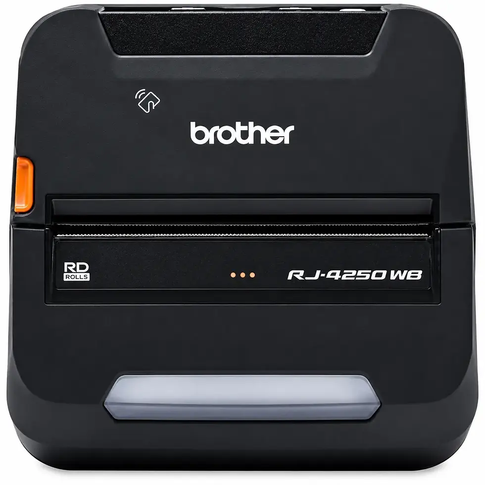 Brother RJ-4250WB RuggedJet mobile thermal label printer with Wi-Fi and Bluetooth