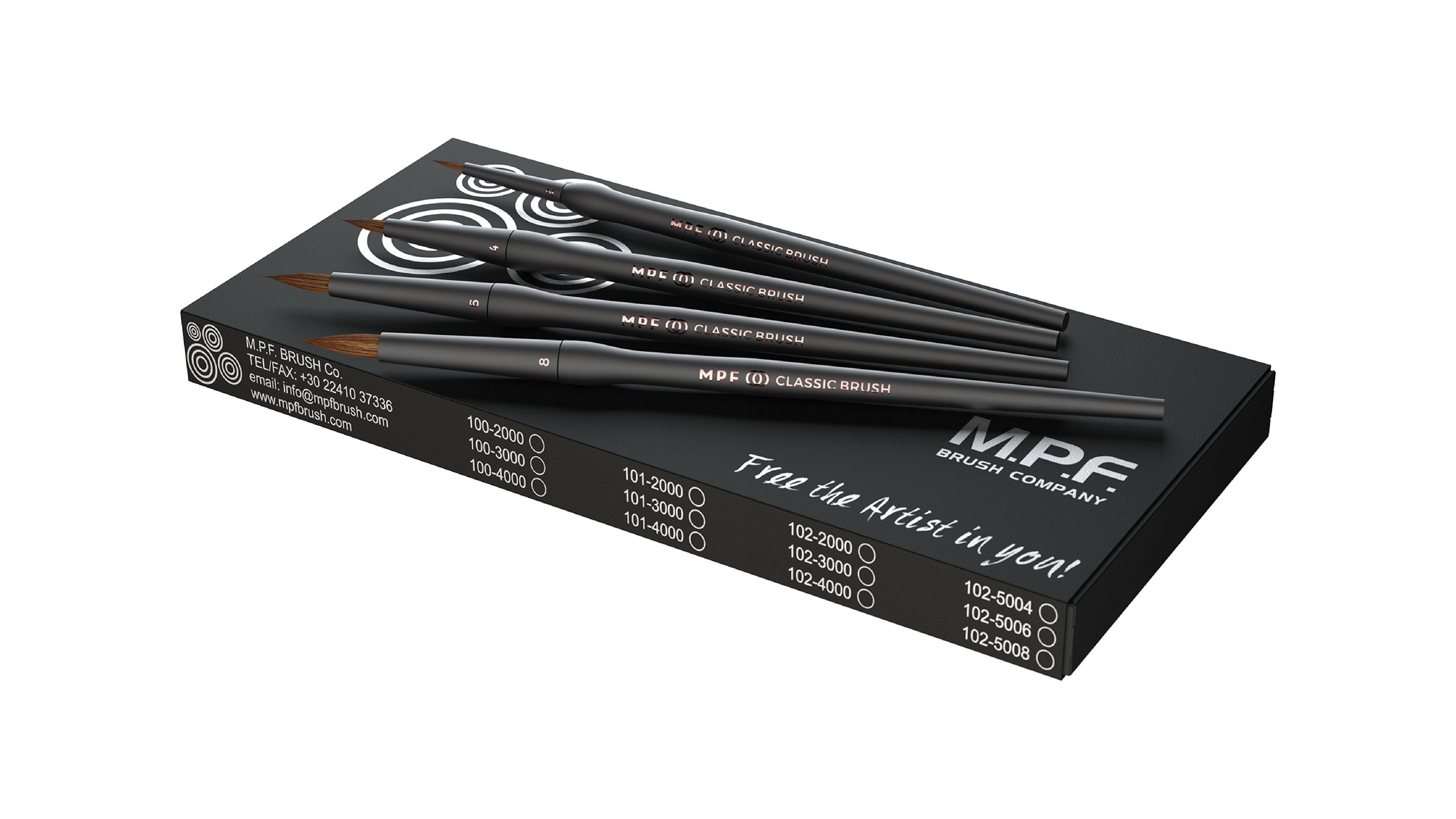 MPF Hybrid Brush for dental ceramic layering and characterization