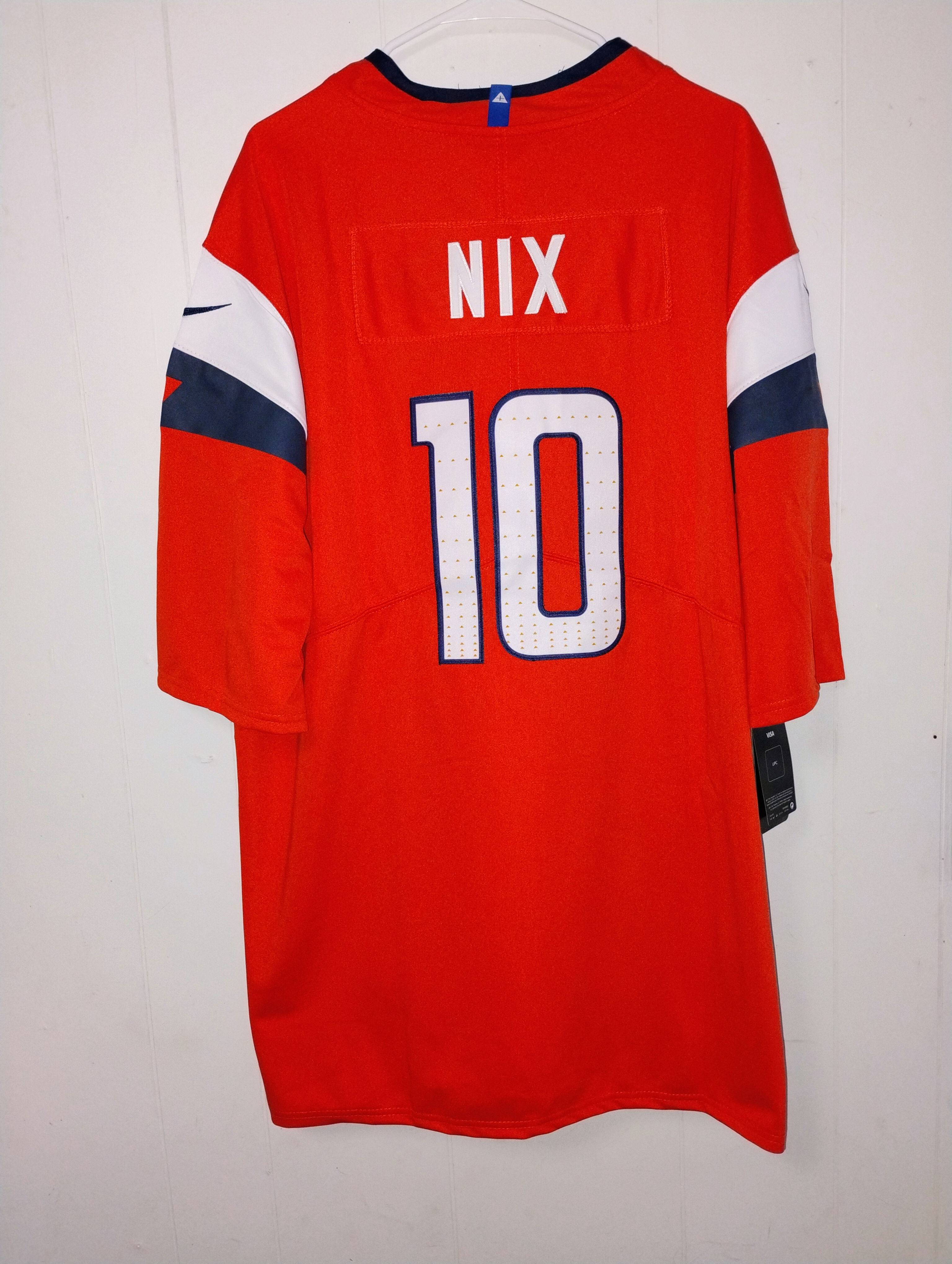 Broncos Orange #10 Bo Nix football jersey size 3XL men