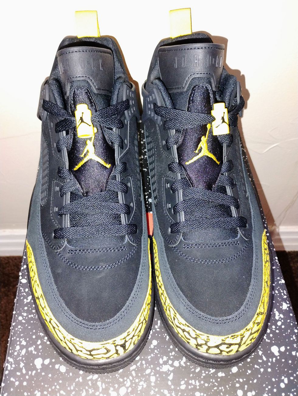 Thumbnail: Black/Speed Yellow/Speed Yellow/Black Jordan 3 Spizike  size 10.5 men 11 women