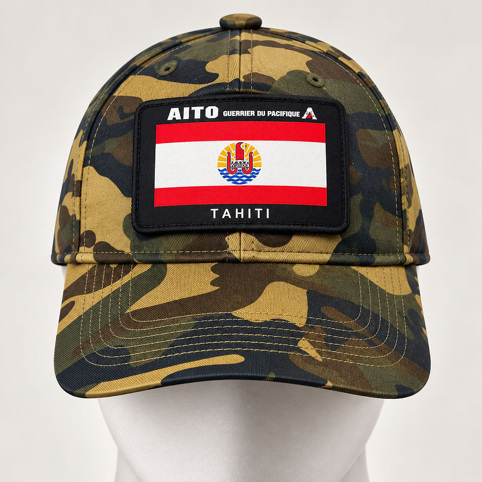Miniature : Casquette AITO POLYNESIE  couleur CAMO avec patch interchangeable