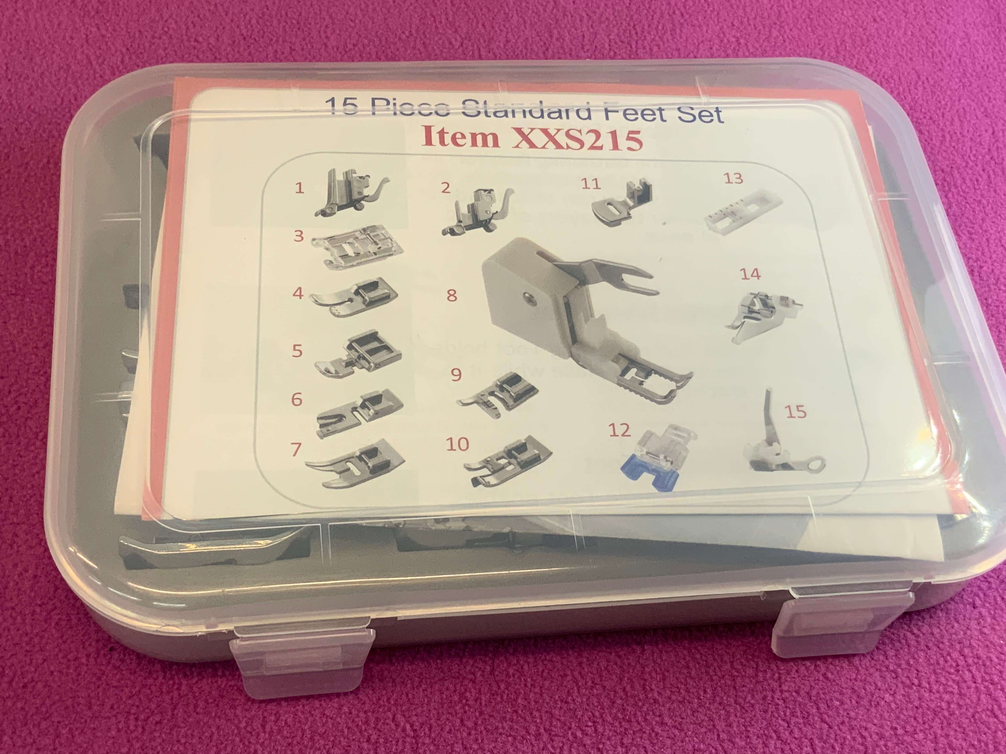 15-teiliges Nähfuß set für fasst alle Haushalt Nähmaschinen