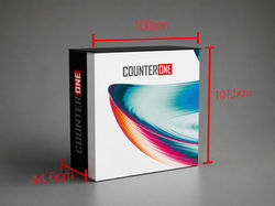 LEDUP COUNTER ONE mobile Messetheke mit Maßangaben