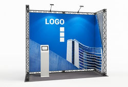 Messestand Traverse 3x2 m – Kompakter X-Module Eckstand | Kohlschein-Messe.de