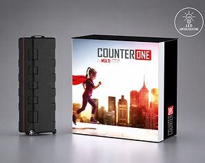 LEDUP COUNTER ONE – Messetheke mit LED-Hinterleuchtung der Frontgrafik