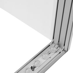 K-LED-BOX ALU LED-hinterleuchtete Bartheke - werkzeugfreies Messethekensystem