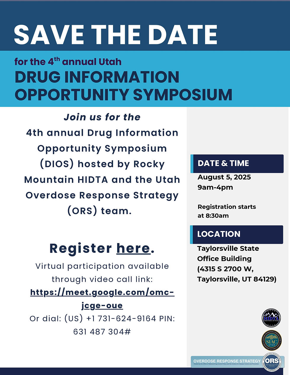 Utah Drug Information Opportunity Symposium  