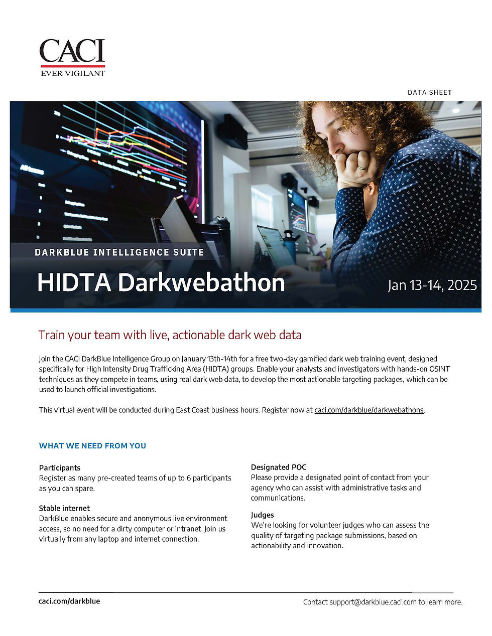 HIDTA Darkwebathon with CACI DarkBlue Intelligence Group