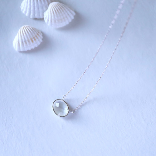 Hi-Bi] SV925 白蝶貝×クオーツ ネックレス | EN JEWELLERY