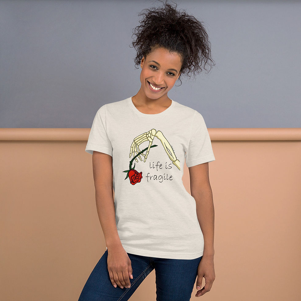 Thumbnail: Short-Sleeve Unisex T-Shirt - LIFE IS FRAGILE