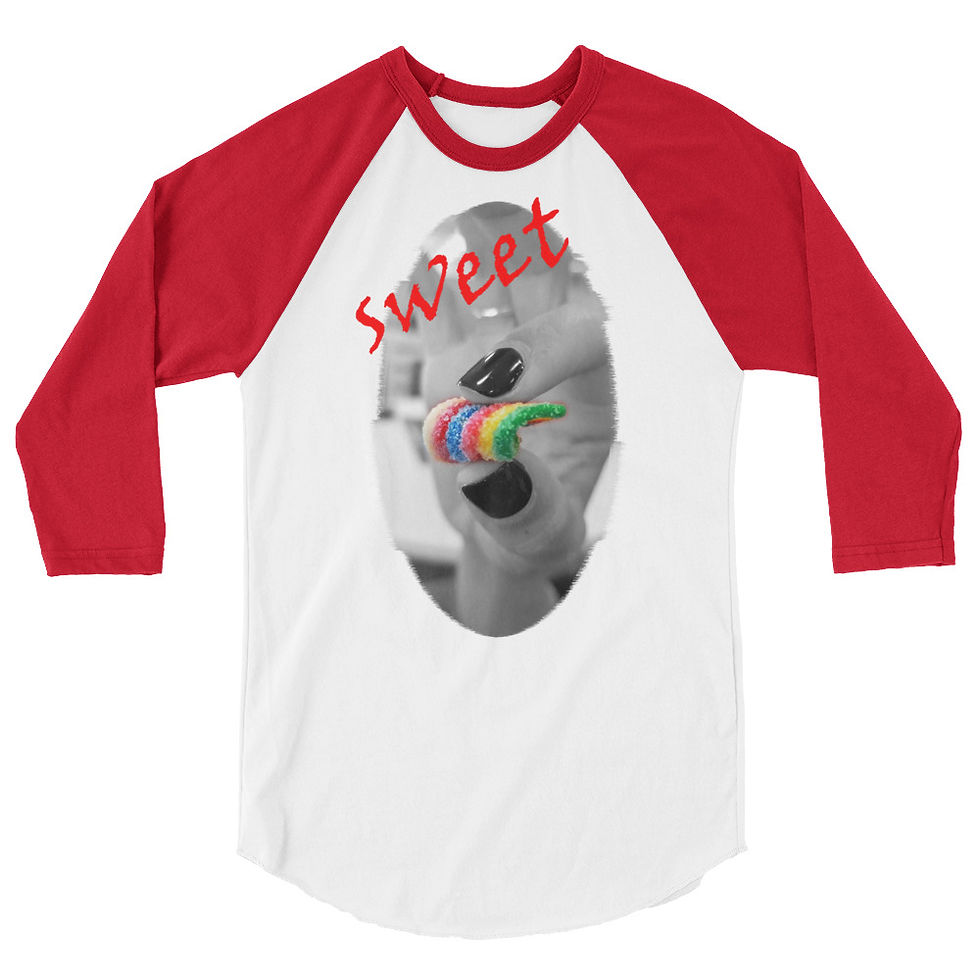 3/4 sleeve raglan shirt - SWEET CANDY