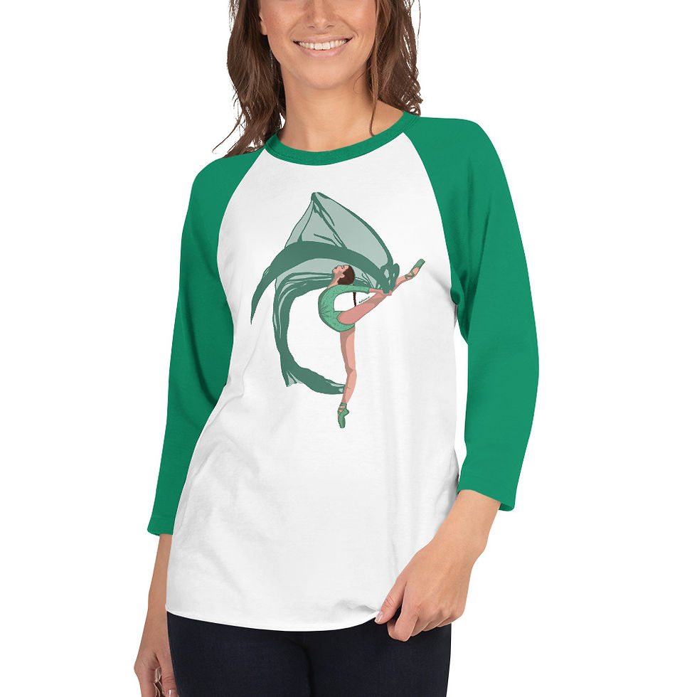 3/4 sleeve raglan shirt - DANCER