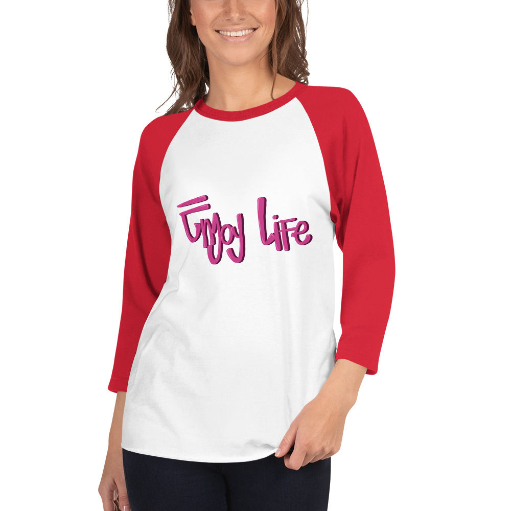 3/4 sleeve raglan shirt - ENJOY LIFE