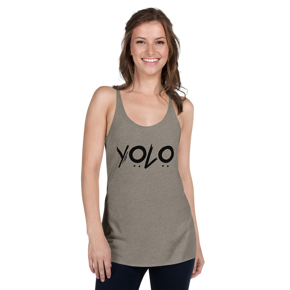 Thumbnail: Women's Racerback Tank - YOLO