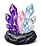 My Crystals Rock logo – purple, pink and blue crystal cluster