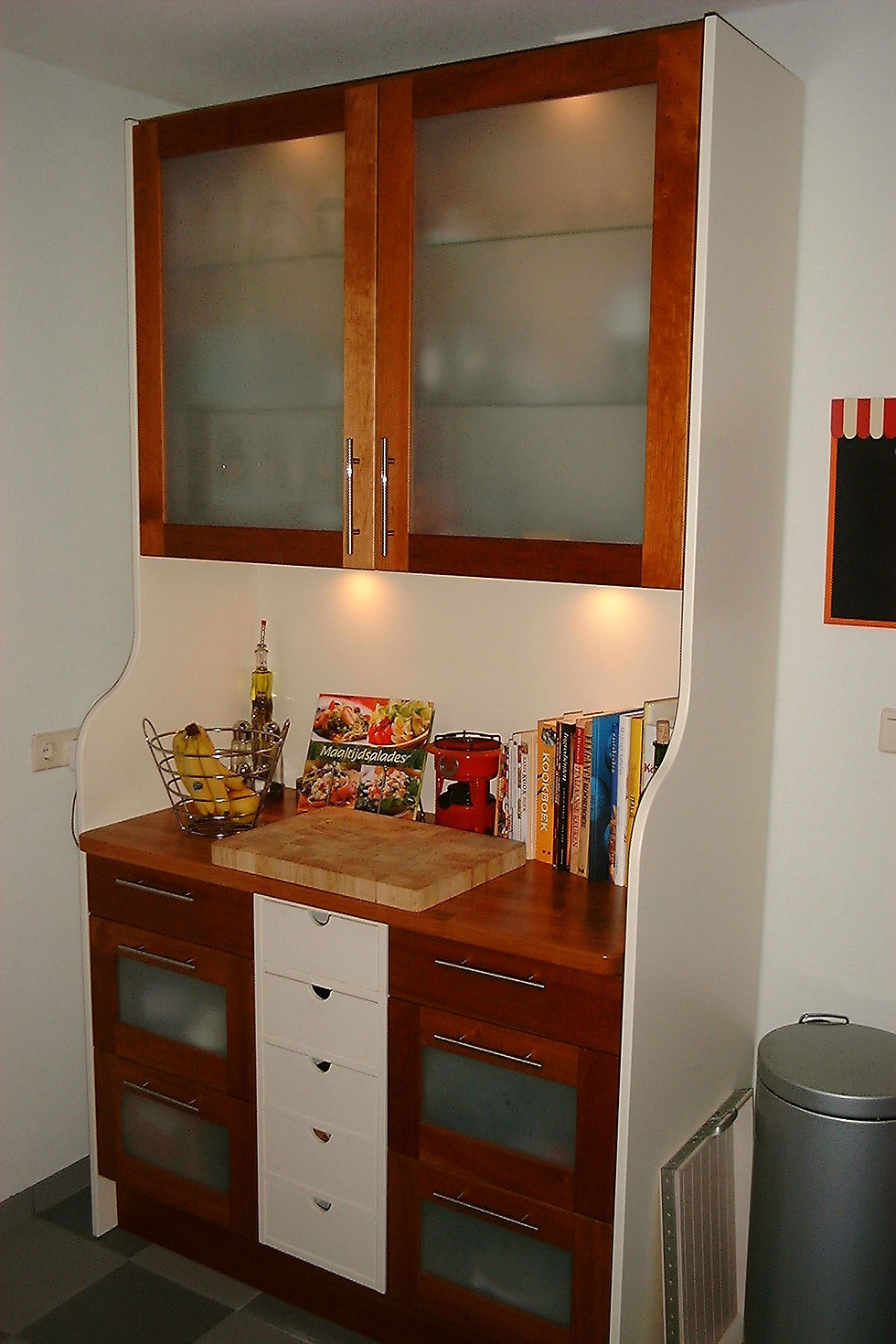 kersenhhout/mdf/glas buffetkast