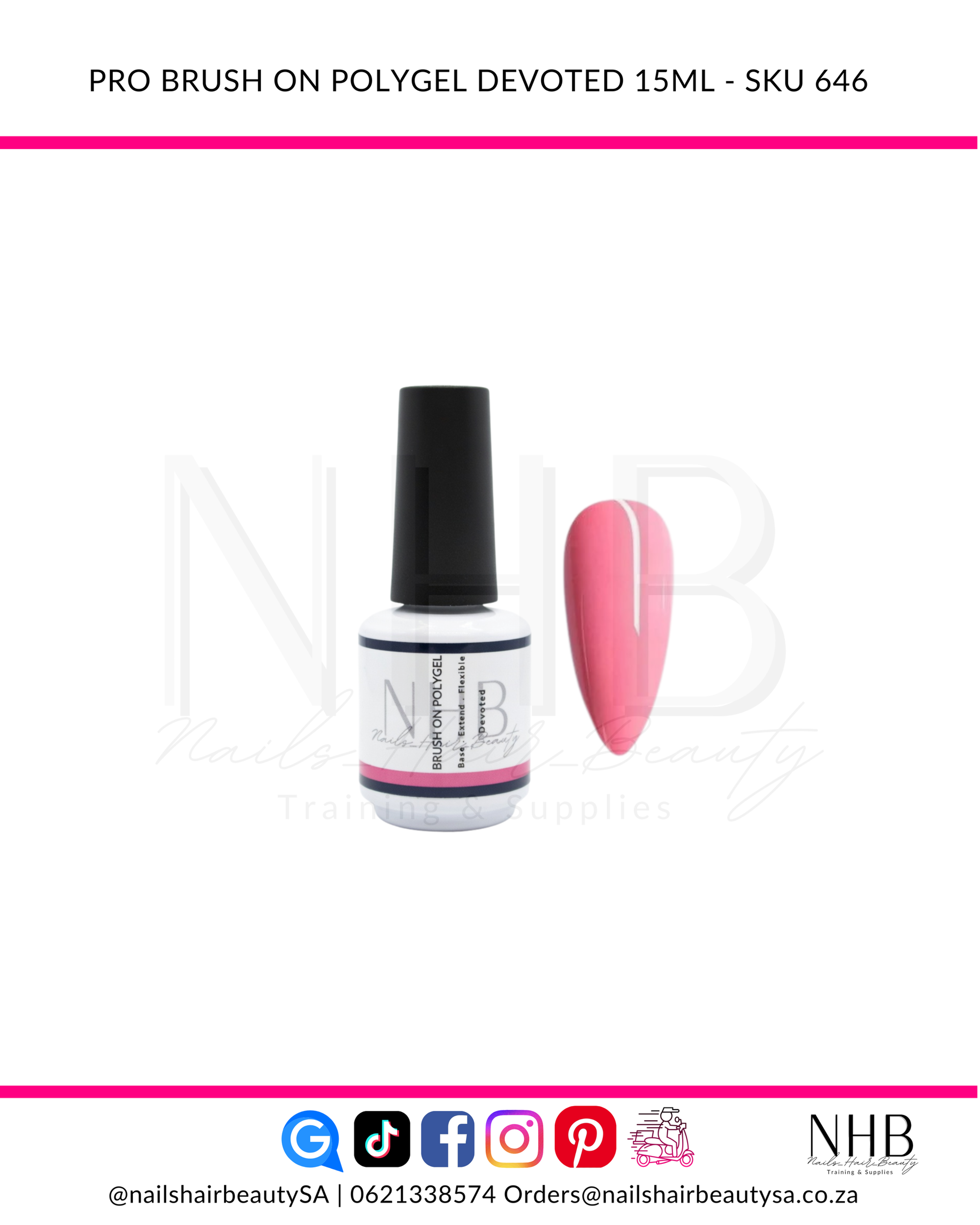 PRO Brush-On-Polygel Devoted 15ml - Hema Free