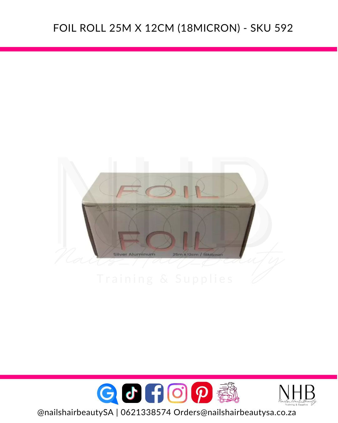 FOIL ROLL 25M X 12CM (18MICRON)
