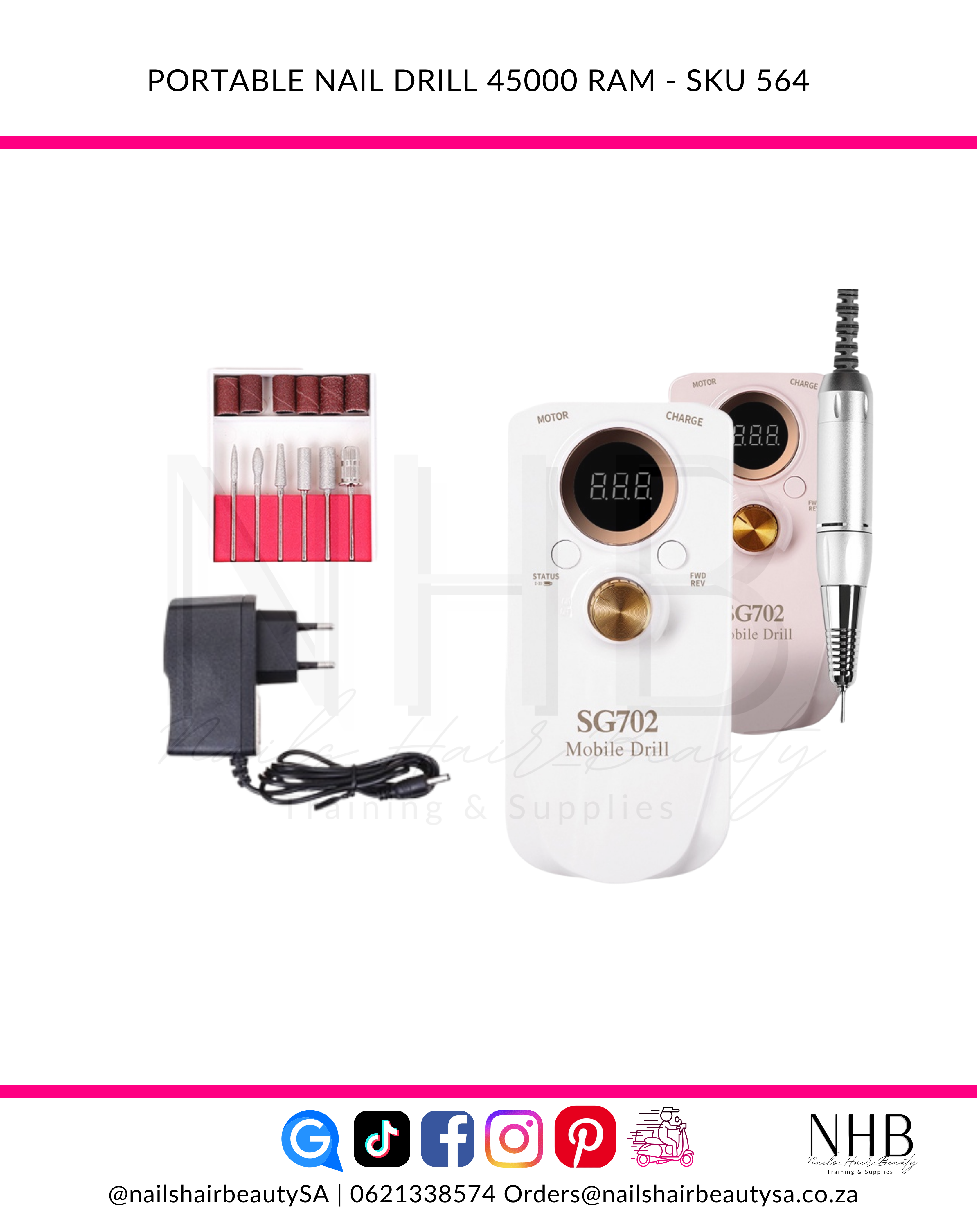 Portable Nail Drill 45000 RPM